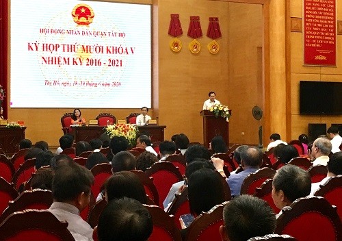 Tây Hồ: Kết quả kỳ họp thứ Mười HĐND quận